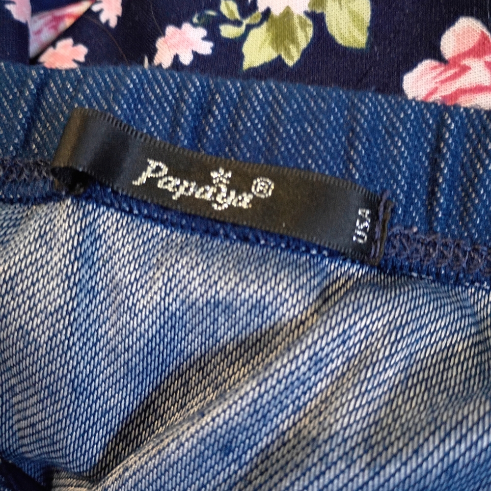 Papaya Strapless Floral Dress Sz M - Blue and Pink Summer Spring Preppy - Picture 8 of 8